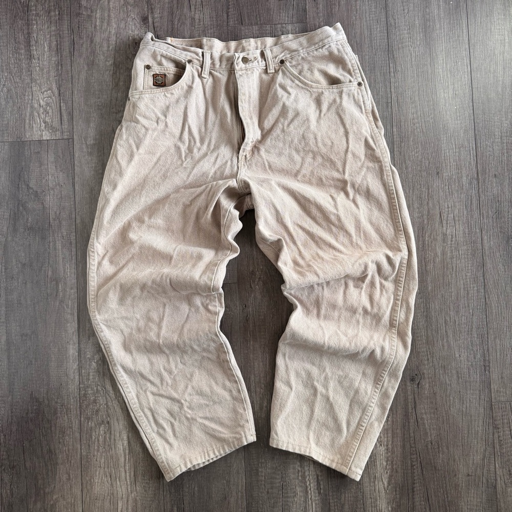 Vintage Wrangler Beige Carpenter Pants – USA Made – 36x30